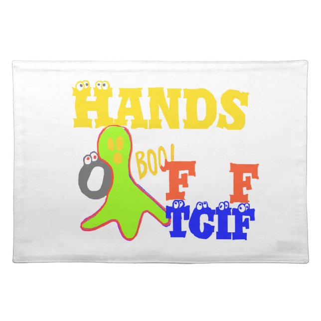 Golden Boo! Girly TGIF Thanks God Its Friday Hakun Cloth Placemat (Front)