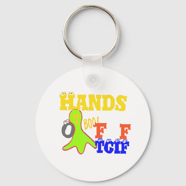 Golden Boo! Girly TGIF Thanks God Its Friday Hakun Keychain (Front)