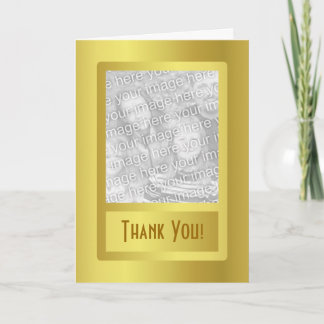 Golden Border 50th Wedding Anniversary Letterpress Thank You Card