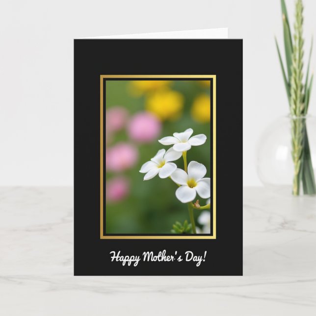 Golden Border Flower Card (Front)