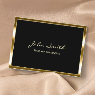 Golden Border Masonry contractor Business Card