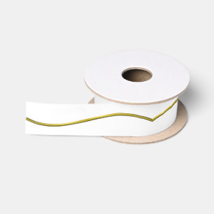 Golden Border - Wave Line II + your backgr. color Satin Ribbon