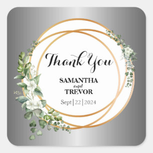 Golden Botanica: Monogrammed Stickers for Nature