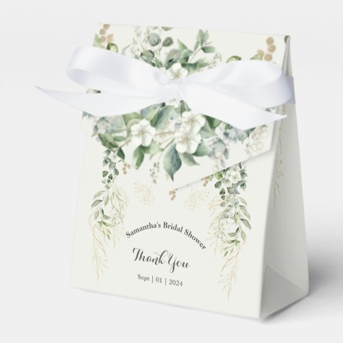 Golden Botanical Delight Bridal Shower Favor Boxes