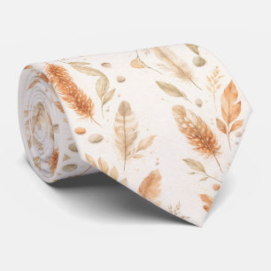 Golden Botanical Elegance Neck Tie