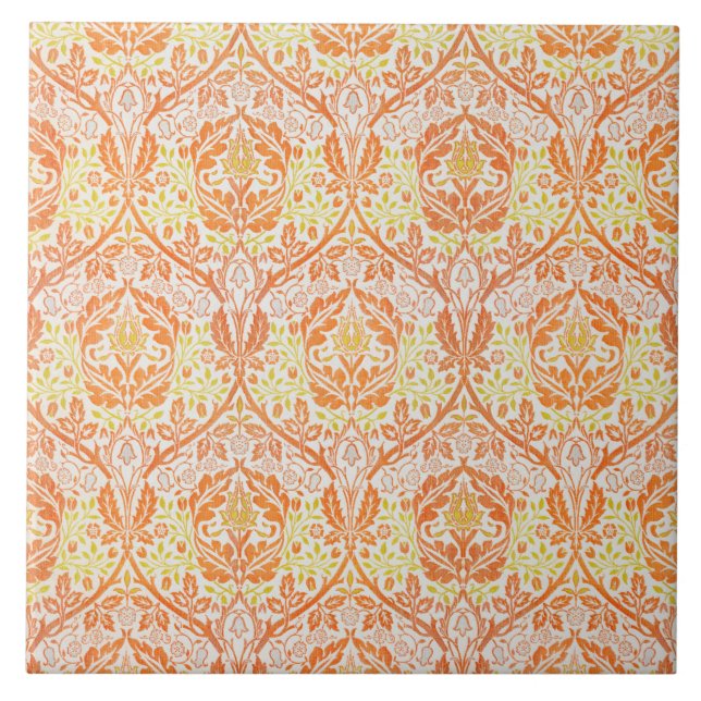 Golden Bough Pattern (by William Morris) Ceramic Tile (Front)