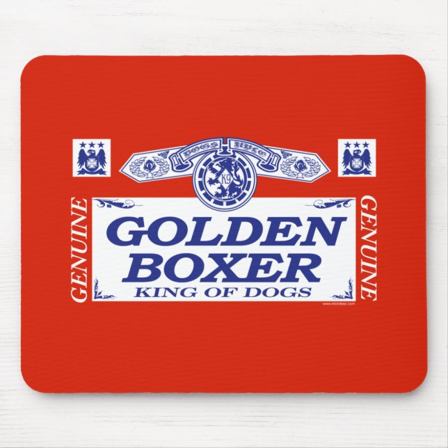 Golden Boxer Mouse Pad (Front)