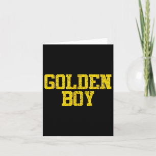 Golden Boy Good Luck Charm Bysketbyll Fortune Card