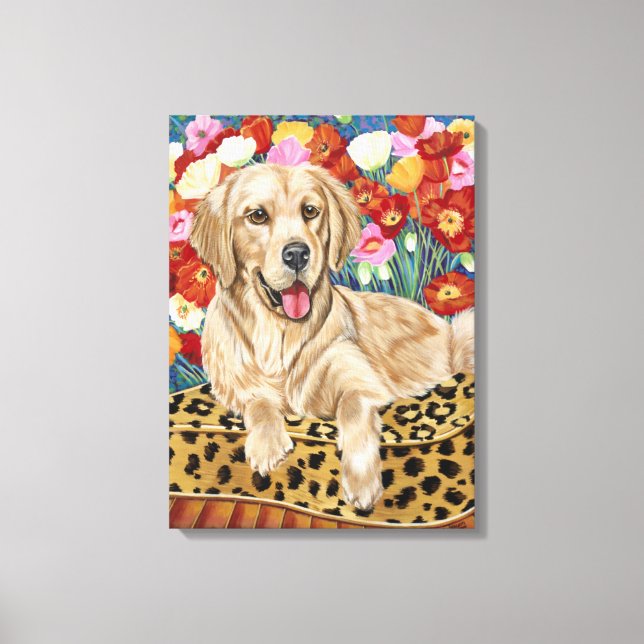 Golden Boy Retriever Canvas Print (Front)