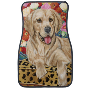Golden Boy Retriever Car Mat