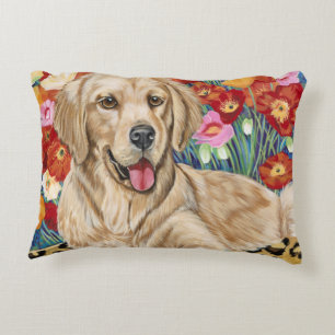 Golden Boy Retriever Decorative Pillow