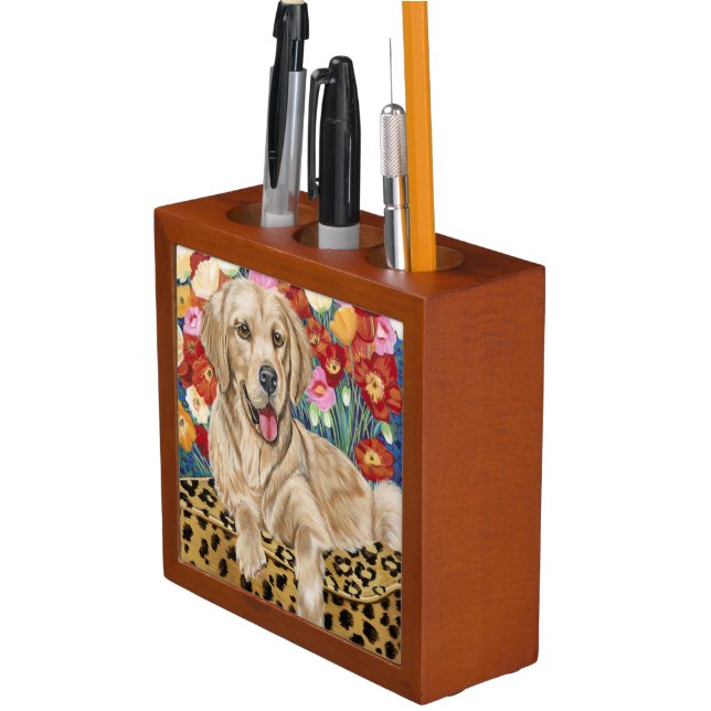 Golden Boy Retriever Pencil Holder (In Situ)