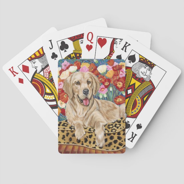 Golden Boy Retriever Poker Cards (Back)