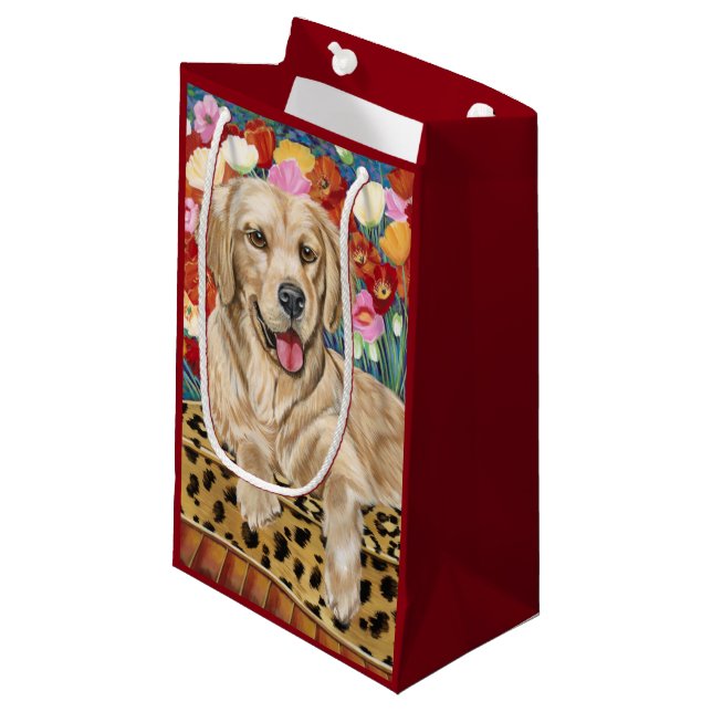 Golden Boy Retriever Small Gift Bag (Front Angled)