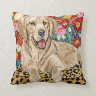 Golden Boy Retriever Throw Pillow