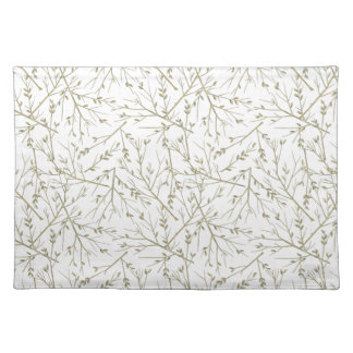 Golden branches cloth placemat