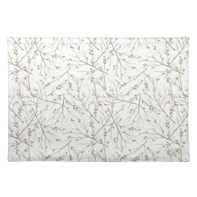 Golden branches cloth placemat (Front)