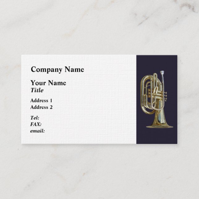 Golden Brass Euphonium Business Card (Front)