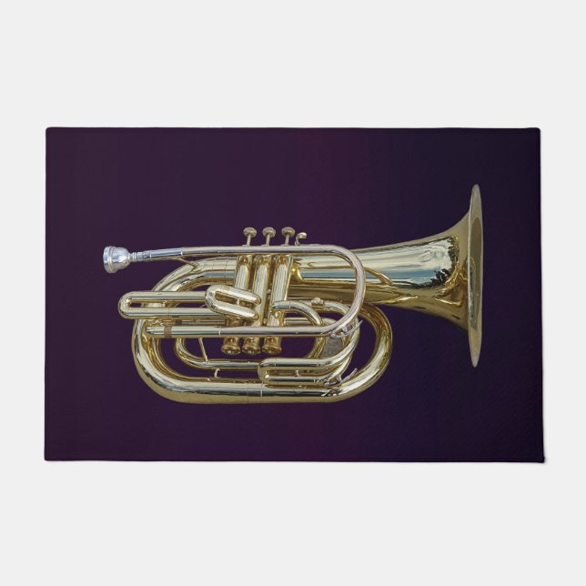 Golden Brass Euphonium Doormat (Front)