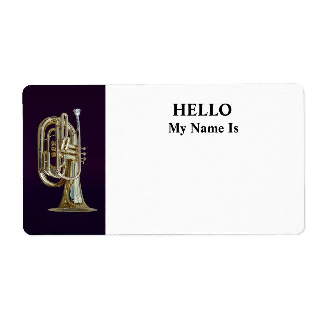 Golden Brass Euphonium Label (Front)