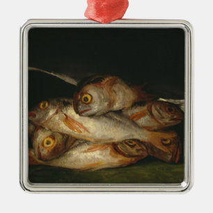 Golden Bream Fish (Still Life) (Francisco de Goya) Metal Ornament
