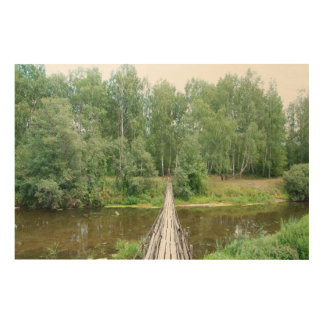 Golden Bridge Serenity Wood Wall Art