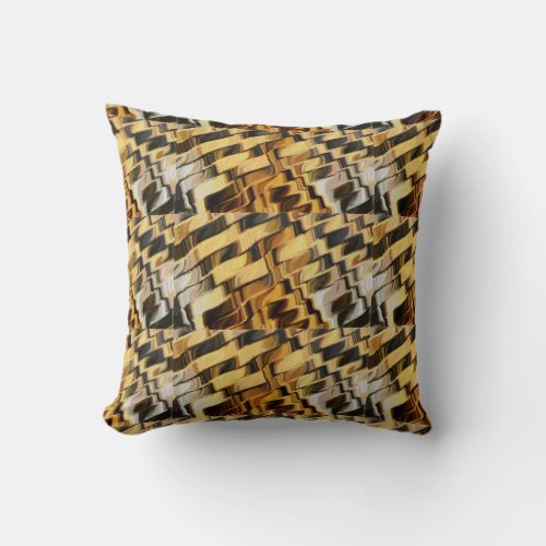 Golden bronze background throw pillow