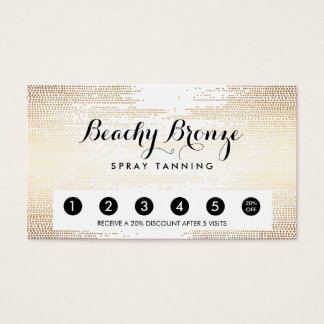 Golden Bronze Confetti Dots Salon Punch Card