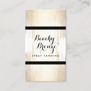 Spray Tan Business Cards Zazzle Golden Bronze Confetti Dots Spray Tanning Salon Business Card