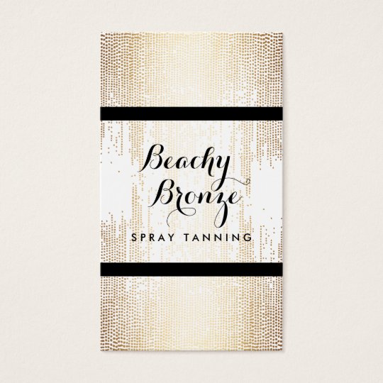 Golden Bronze Confetti Dots Spray Tanning Salon Business