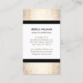 Golden Bronze Confetti Dots Spray Tanning Salon Business Card (Back)