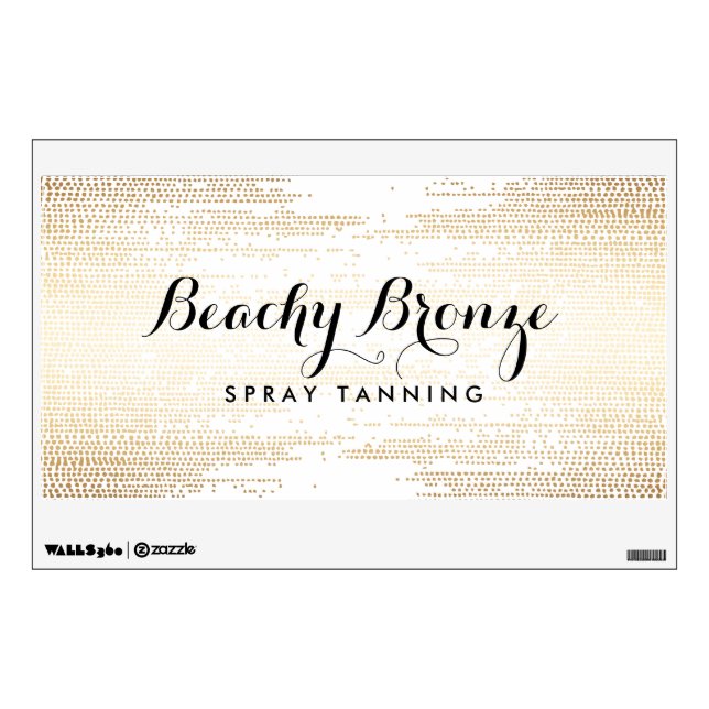 Golden Bronze Confetti Dots Wall Decal (Front)