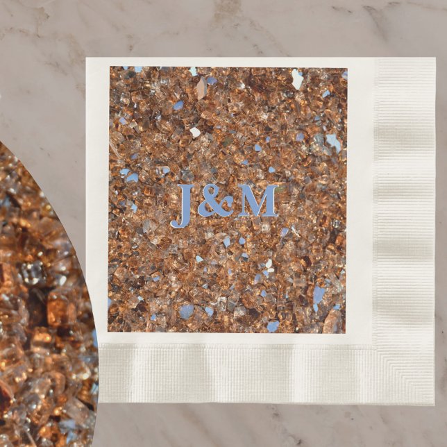 Golden Bronze Elegant Glitter Glam Napkins (Creator Uploaded)