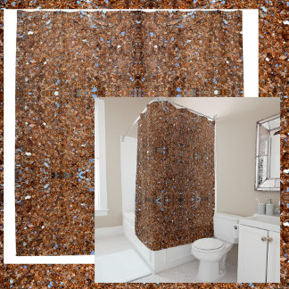 Golden Bronze Glamour Brown Shower Curtain