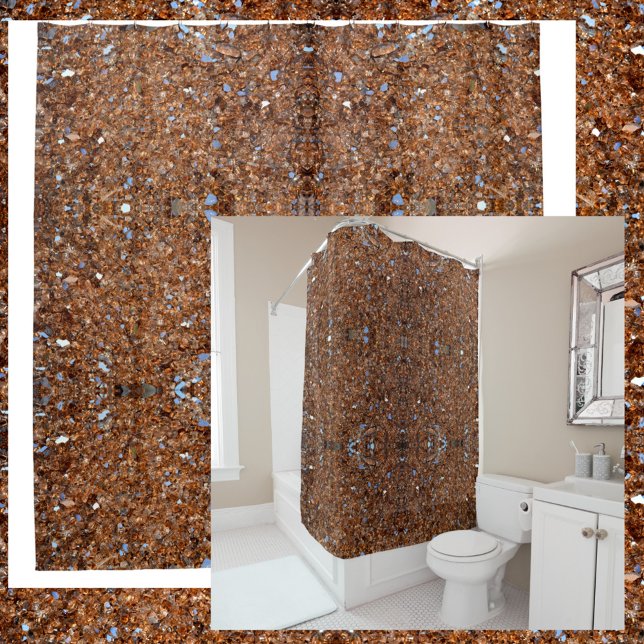 Golden Bronze Glamour Brown Shower Curtain (Creator Uploaded)