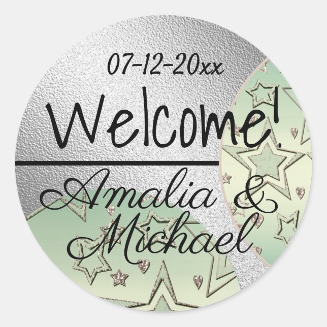 Golden bronze gradient textured blush color classic round sticker (Front)