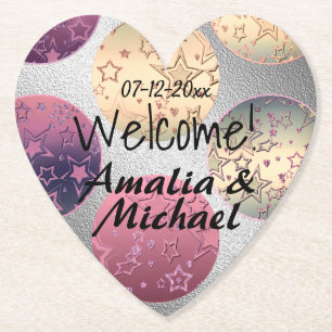 Golden bronze gradient textured blush color paper coaster