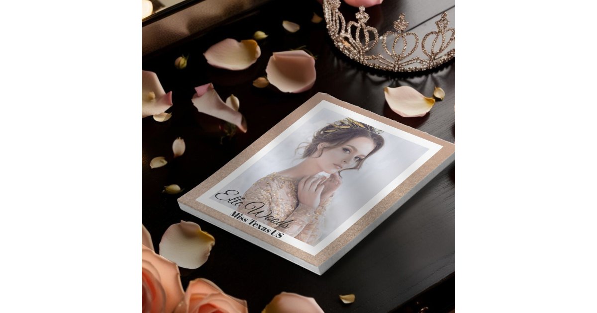 Golden Bronze Pageant Autograph Notepad | Zazzle