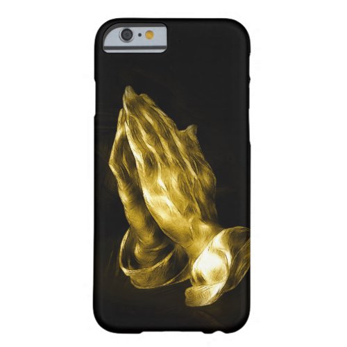 Golden bronzed praying hands barely there iPhone 6 case