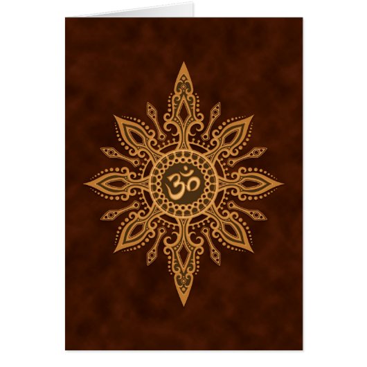 Golden Brown Aum Star Cards (Front)
