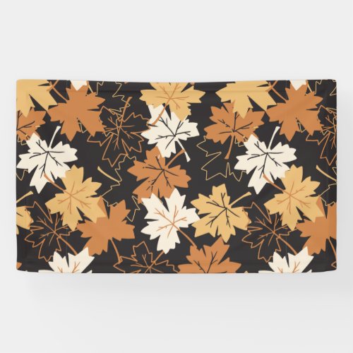  Golden Brown Autumn Pattern Black Ver Banner