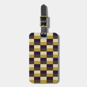 Golden Brown Color Combination Luggage Tag