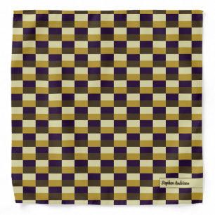 Golden Brown Color Combination Pocket Square Bandana