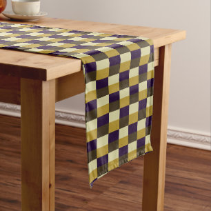Golden Brown Color Combination Short Table Runner