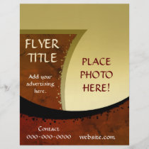 Golden Brown Event Flyer Template Promo