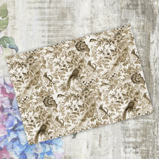 Golden Brown French Cottage Style Vintage Tissue Paper