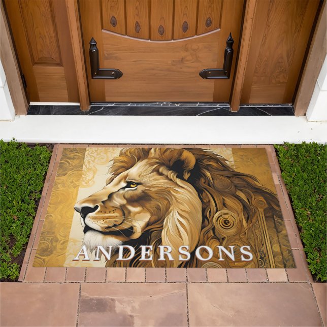 Golden Brown Safari Lion Doormat (Outdoor)