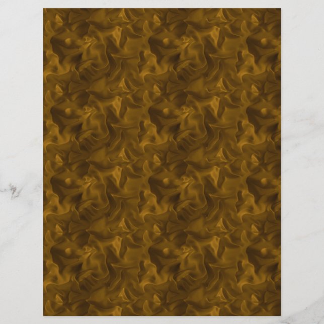 Golden Brown Satin Texture Scrapbook Paper (Front)