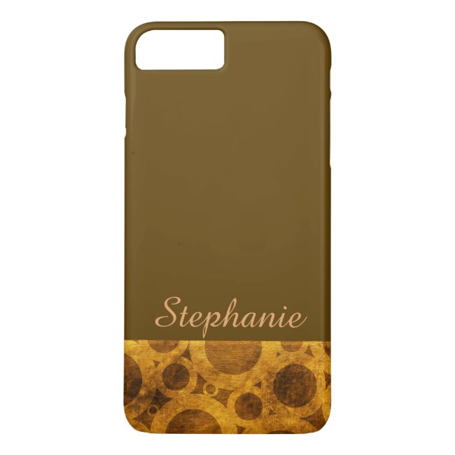 Golden Brown Steampunk iPhone 8/7 Plus Case