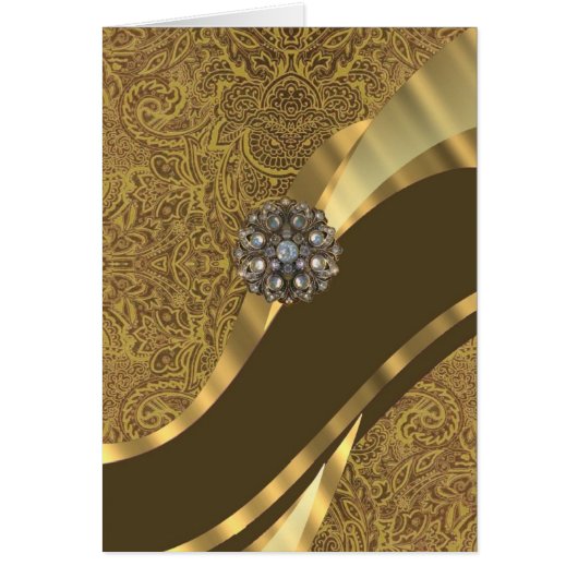 Golden brown swirl pattern cards (Front)